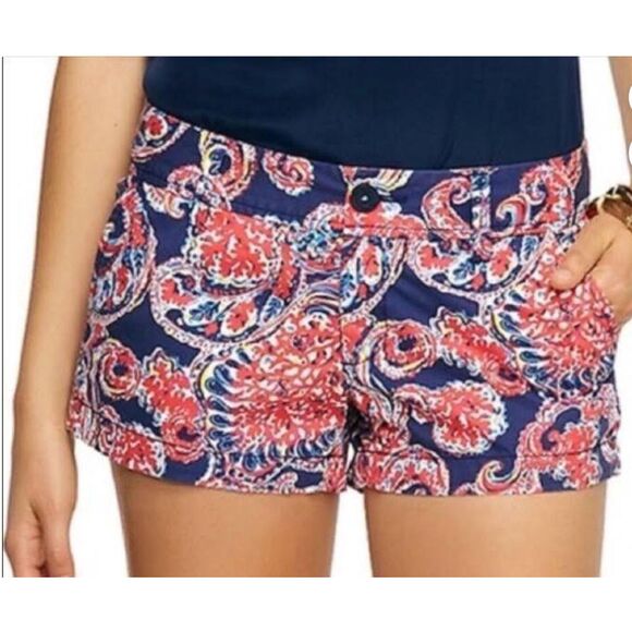 Lilly Pulitzer‎ 100% Cotton The Walsh Short Women Sz 2 - Picture 1 of 11
